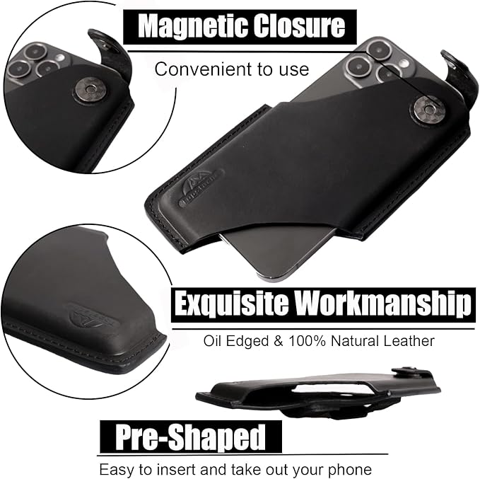 Topstache Leather Belt Phone Holster - Image 3