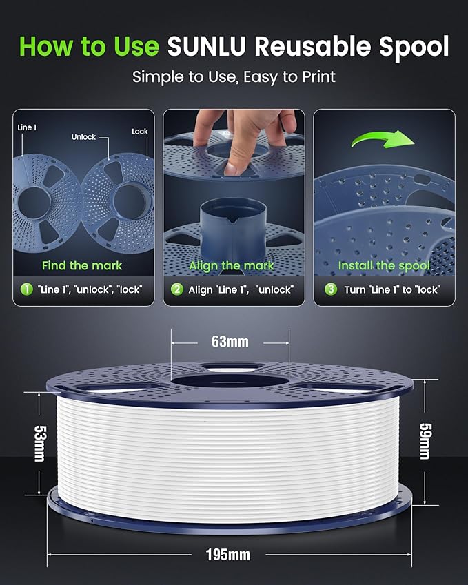 SUNLU PETG Filament 1.75mm Bundle, Less Stringing and Good Layer Adhesion 3D - Image 8