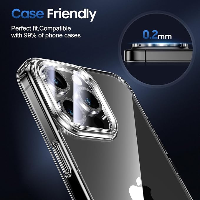 UniqueMe for 3 Pack iPhone 16 Pro/iPhone 16 Pro Max Camera Lens Protector - Image 2