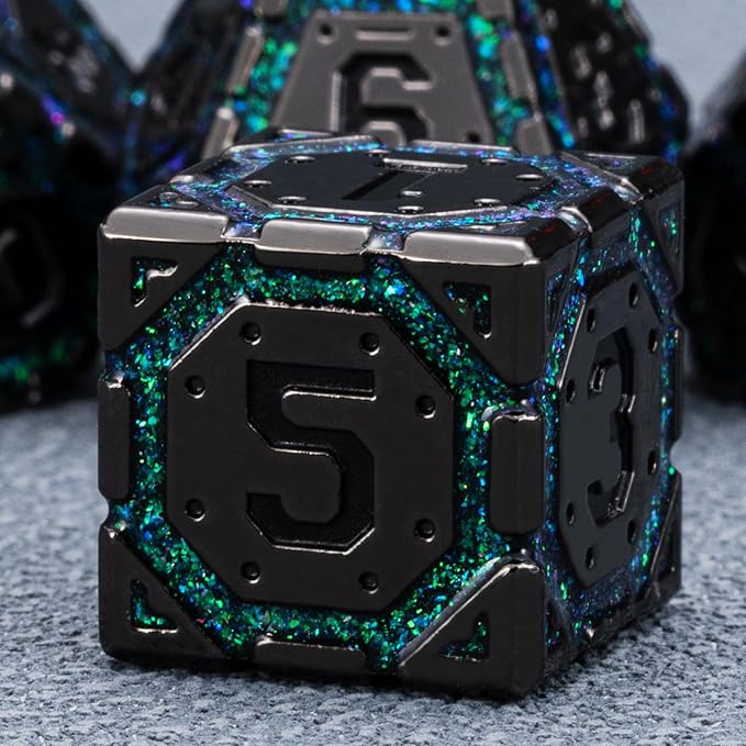 DND Metal Dice Set, Polyhedral Dice Set - Image 2