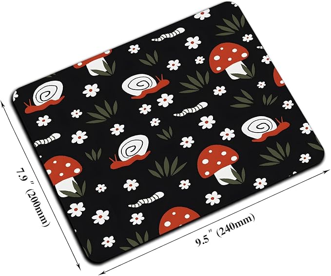 Mouse Pad, Cute Abstract Art Red Mushroom Mouse Pads - Image 2