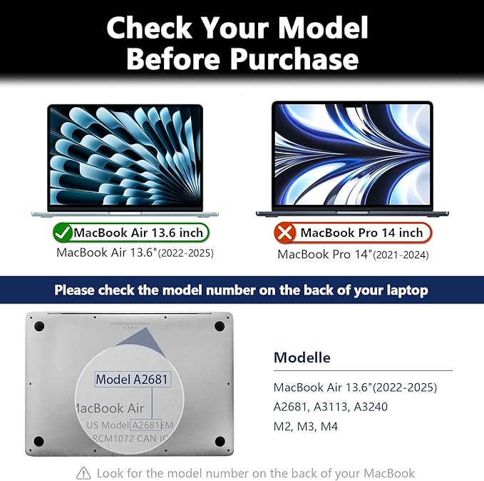 360° Magnetic Privacy Screen for MacBook Air 13.6 Inch, Removable Screen - Image 2