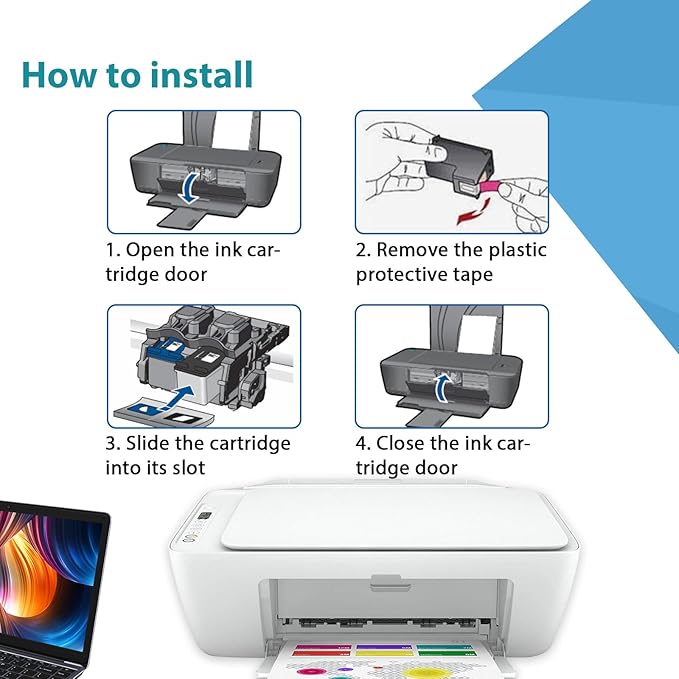 67XL Ink Cartridges for HP 67 XL Black Color Combo Replacement for HP67 HP67XL - Image 7