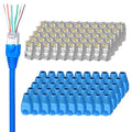 100-Pack Cat 6 Pass Through Shielded RJ45 Connectors by Brileine