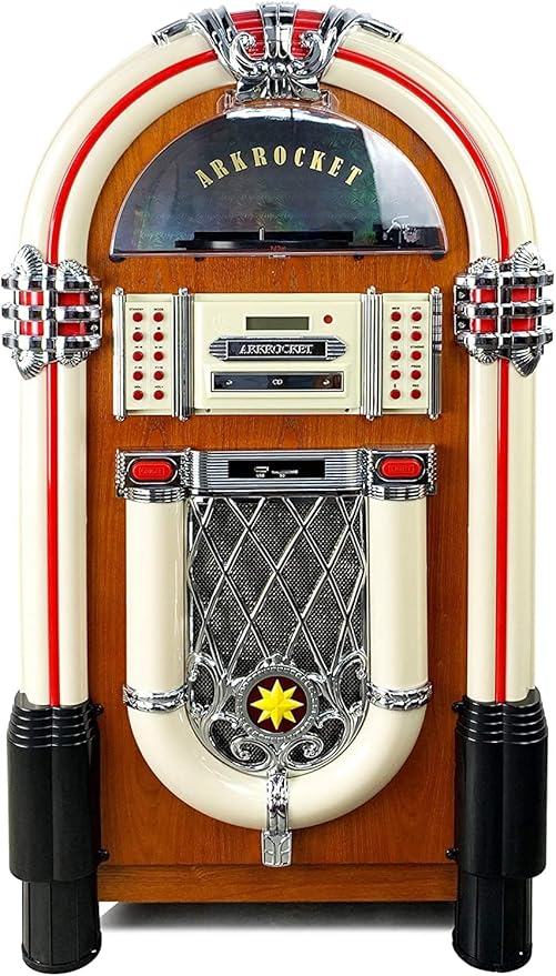 Arkrocket Full Size Jukebox Vinyl Record Player Bluetooth USB SD CD Player - Image 2