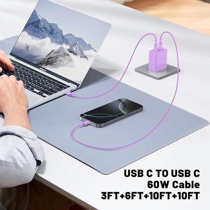 iPhone 16 15 Pro Max Charger Fast Charging, 45W Dual Port USB C Fast Charger - Image 6