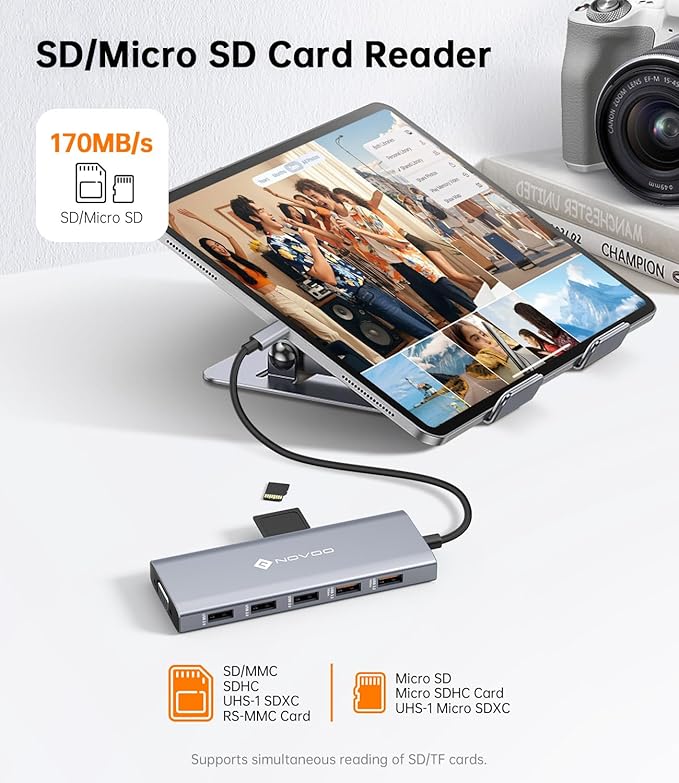 NOVOO USB C Docking Station Dual Monitor, 12-in-1 USB C Hub - Image 7