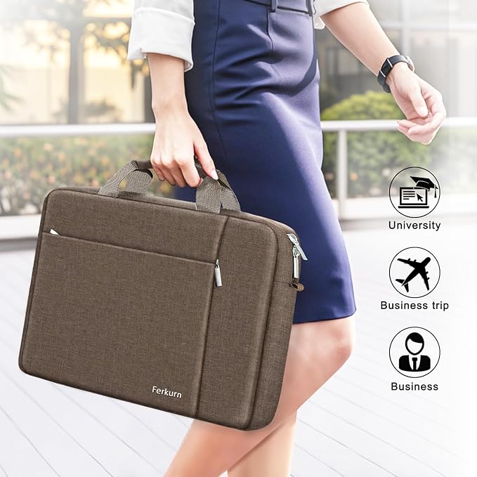 Ferkurn Laptop Bag Case for Women Men Computer Bag Compatible - Image 4