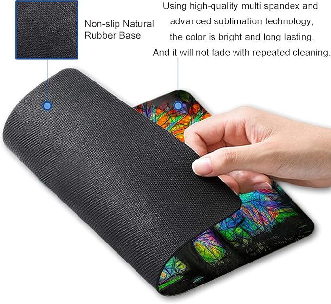 Spring Life Tree Custom Design Square Waterproof Non-Slip Rubber Base Mouse Pad - Image 2