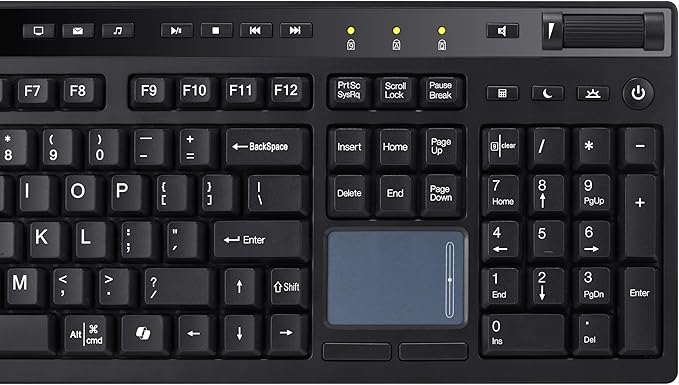 ADESSO Wireless Keyboard with Touchpad 104 Key Full Size USB Dongle Receiver - Image 2