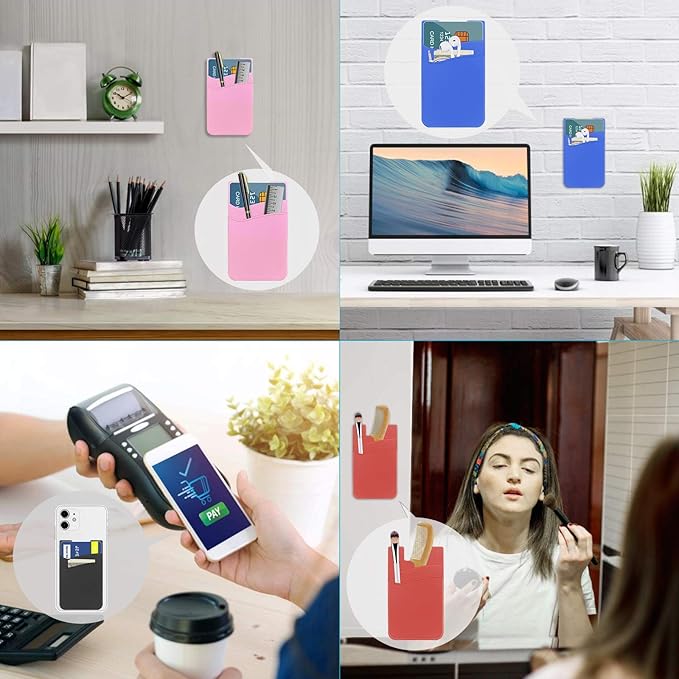 SS Phone Wallet, Phone Card Holder Stick on Credit Card Holder - Image 6