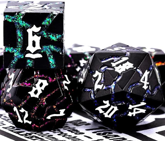 Dice Set D&D, Dungeons and Dragons Metal Dice Set - Image 5