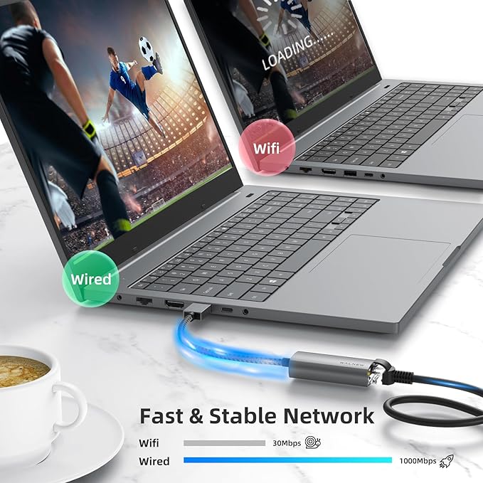 USB 3.0 Ethernet Adapter, WALNEW 1000Mbps Gigabit USB to Ethernet LAN Network - Image 2