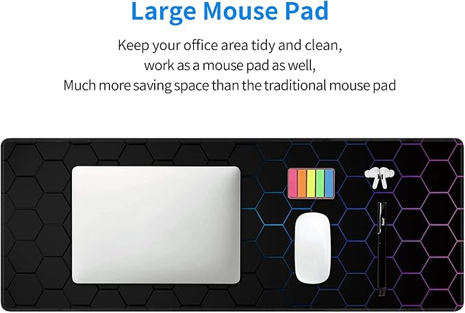 Hexagon Honeycomb Large Mouse Pad, Gaming Keyboard Desk Pad, Extended Mouse Mat - Image 8