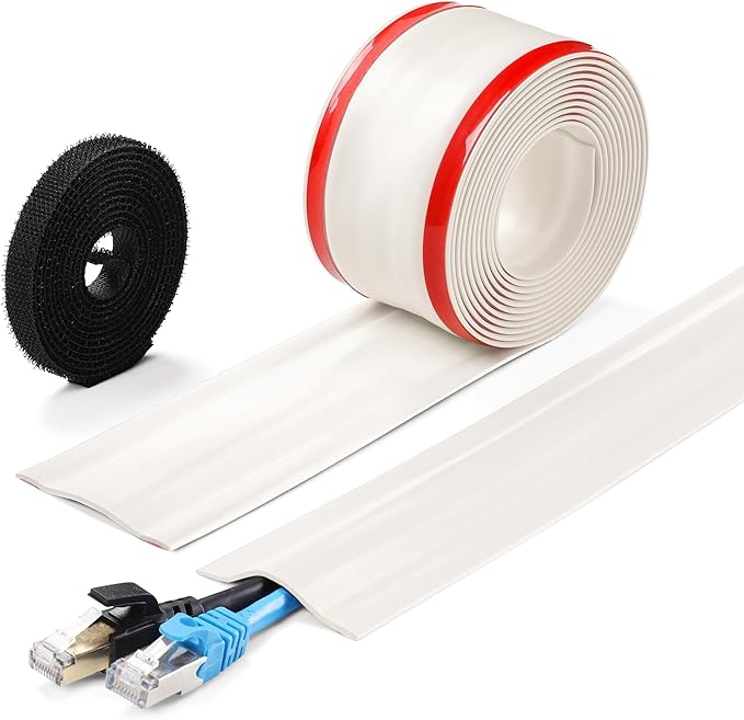 8.2ft Cord Cover Floor, Soft PVC Cord Covers by ZhiYo