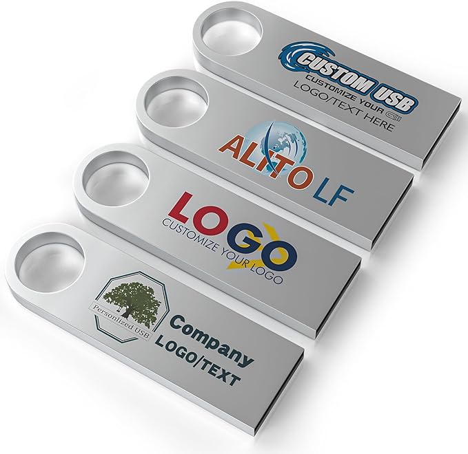 ABLAZE Custom Flash Drive 128MB 10 Pack, Personalized USB by ABLAZEGlobal