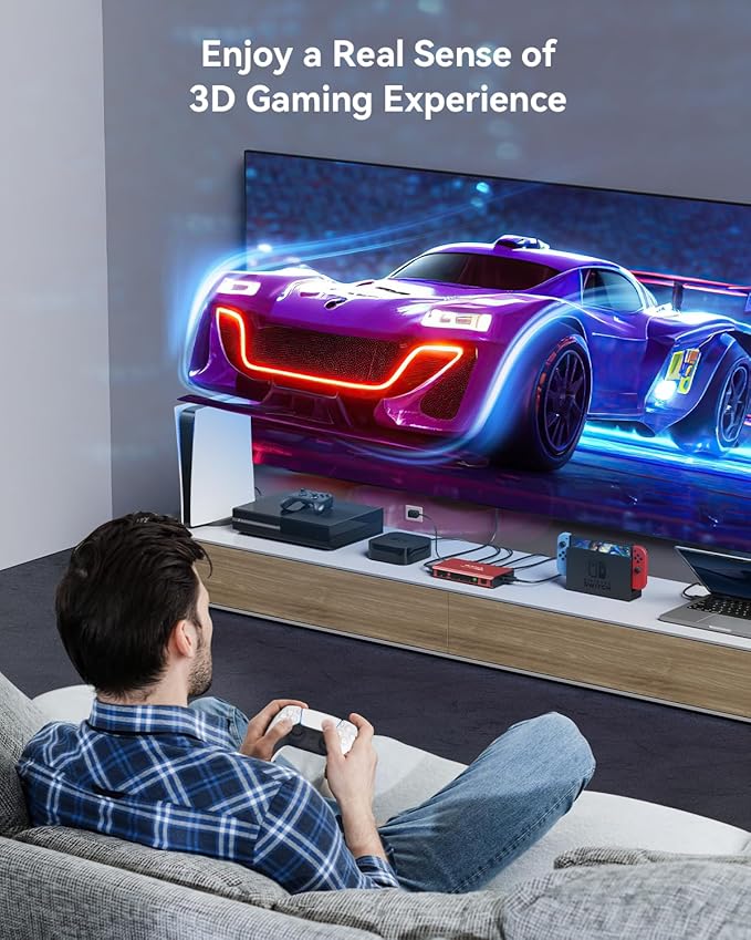 HDMI Switch 5 in 1 Out 4K@60Hz, GANA HDMI Splitter Switcher - Image 5
