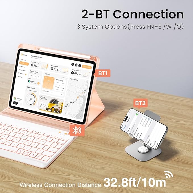Keyboard and Case for iPad 7th/8th/9th Generation 10.2-inch 2018/2020/2021 - Image 8