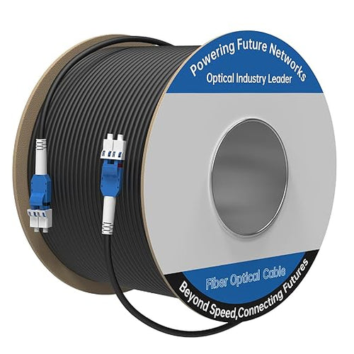 1000M/3281FT LC to LC Armored Outdoor Fiber Optic Cable, Single Mode Duplex by Unknown