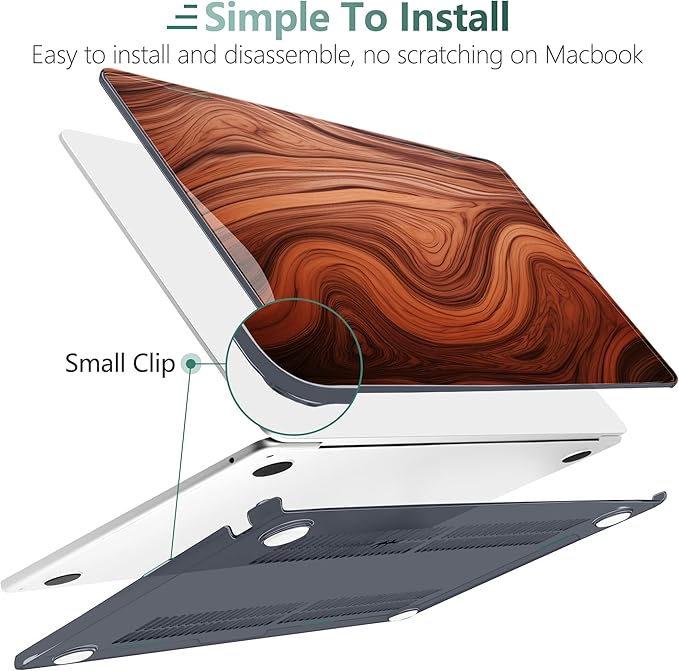 TWOLSKOO Compatible with M4 MacBook Air 15 inch Case 2025-2023 Released Model - Image 3