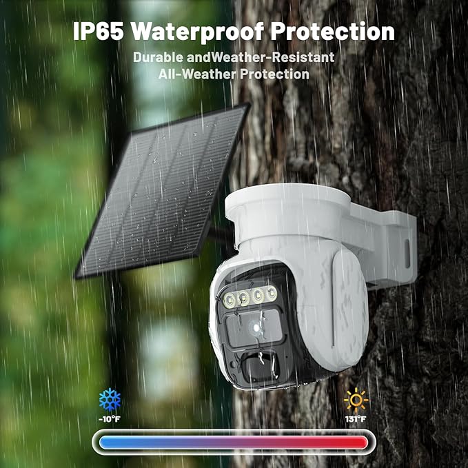 4G LTE Cellular Security Camera, No WiFi Solar Powered Wireless Camera Outdoor - Image 8