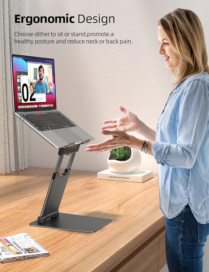 Nulaxy Height Adjustable Laptop Stand - Image 2