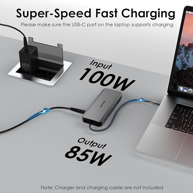 WAVLINK USB C Docking Station Dual Monitor, Triple Display, USB C to 2 HDMI - Image 5