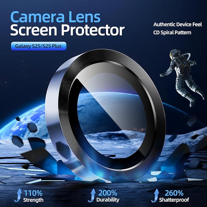 X-it Camera Lens Protector for Samsung S25, 9H Tempered Glass, Independent - Image 2