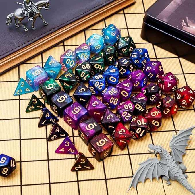 DND Dice Set 42 Pcs Polyhedral Dungeons and Dragons Rolling Dice - Image 2