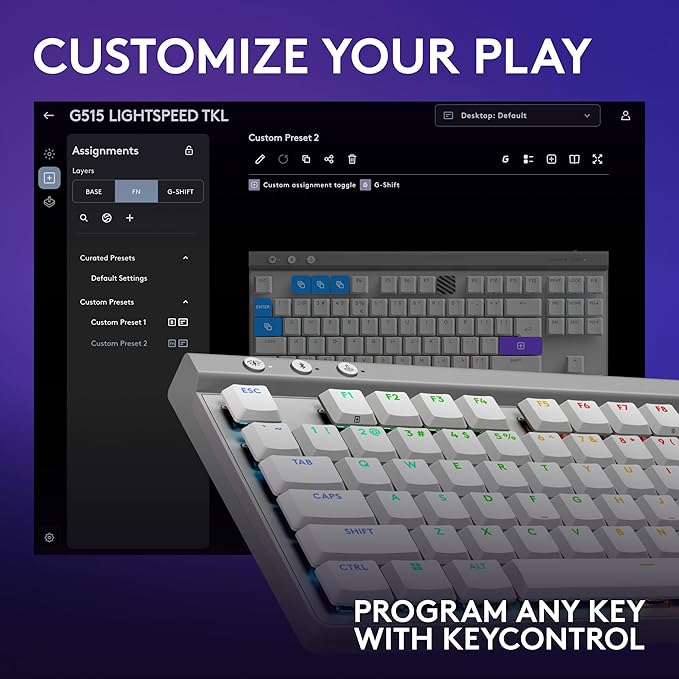 Logitech G515 Lightspeed TKL Low Profile Wireless Gaming Keyboard, LIGHTSYNC RGB - Image 7