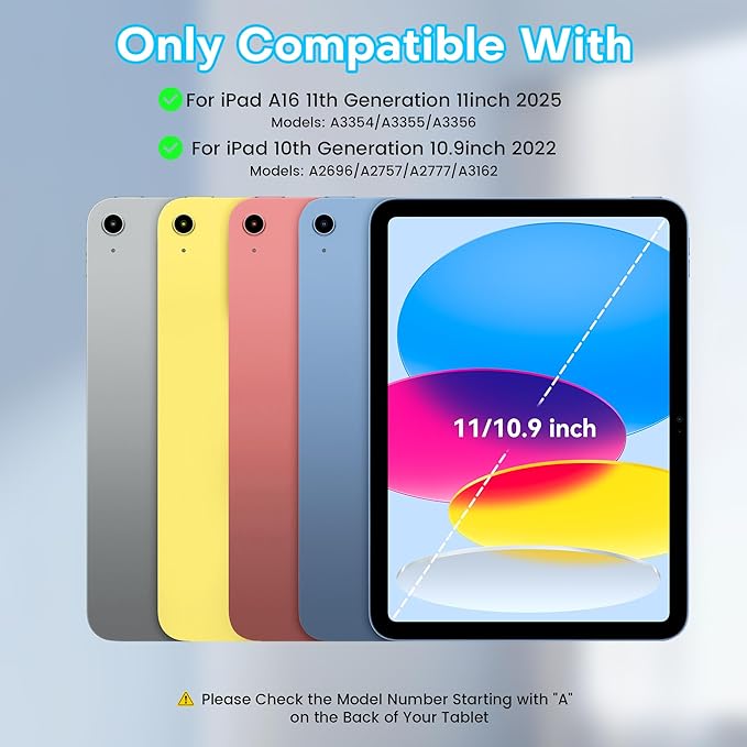 YBING Keyboard Case for iPad 10th Gen 10.9 inch & 11th Gen, 360 Rotation - Image 4