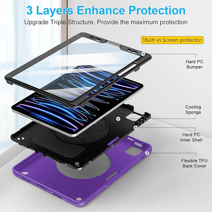 Case for iPad Pro 11 Inch 2022/2021/ 2020/2018: Cover for iPad 11 Inch 4th/ - Image 6