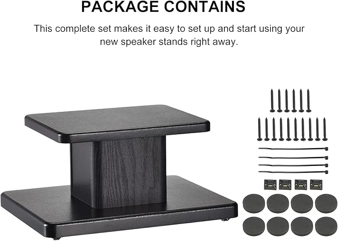 MECCANIXITY Wood Speaker Stands, 2 Pack 19.7 Inch Universal Speaker Stand - Image 7