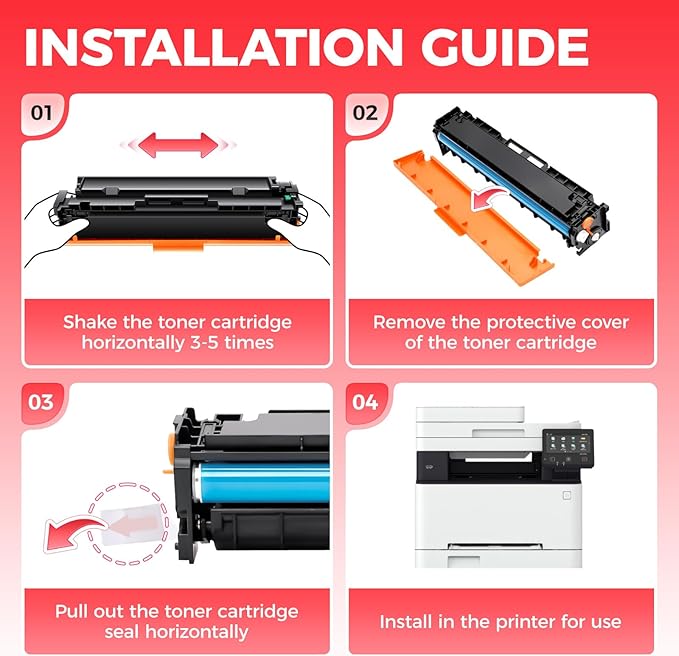 054 Toner Cartridge Set 4-Pack Replacement - Image 4