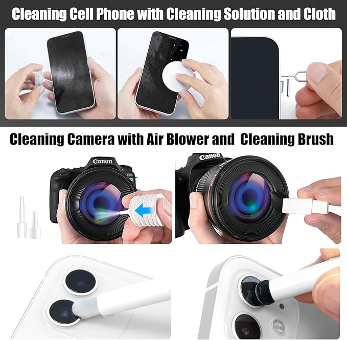 walrfid 2pcs White Pink Computer Keyboard Cleaner Kit, Laptop Screen Cleaning - Image 4