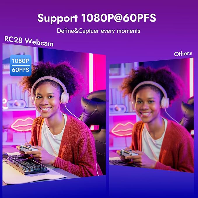 ROCWARE RC28 1080P 60FPS Webcam - Image 5