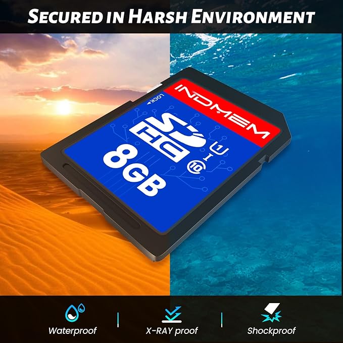 INDMEM SD Card 8GB, 8 Packs Class 10 8GB Flash Memory Card MLC Standard Secure - Image 3