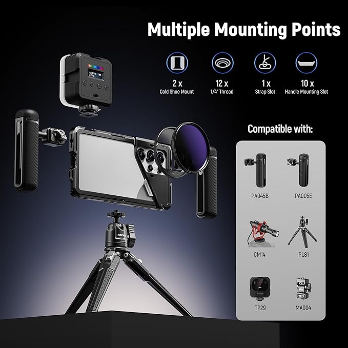 NEEWER S25 Ultra Phone Cage, Mobile Video Rig Phone Stabilizer - Image 4