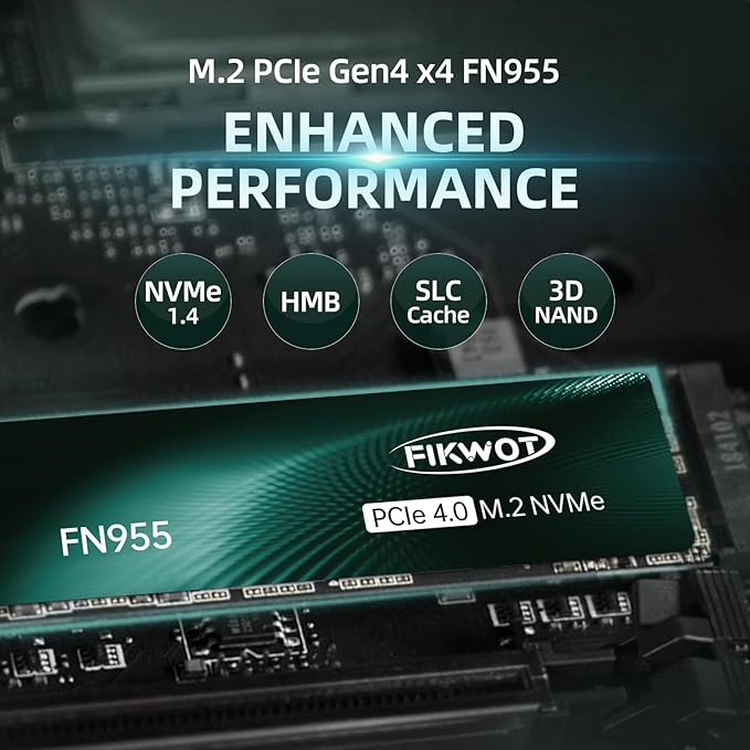 FN955 4TB NVMe SSD M.2 2280 PCIe Gen4x4, 3D NAND TLC Flash Internal Solid State - Image 4