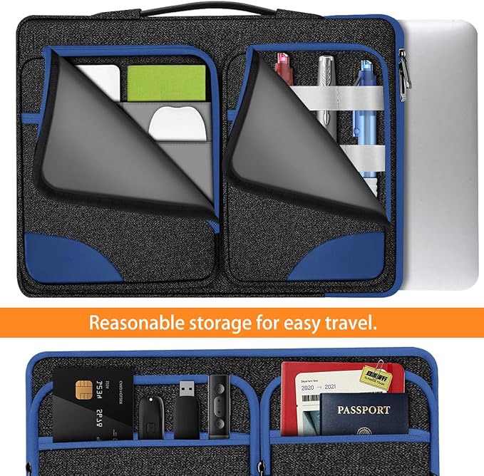 ZINZ Laptop Case 15 15.6 16 inches Sleeve Slim Briefcase Spill-Resistant Handbag - Image 4