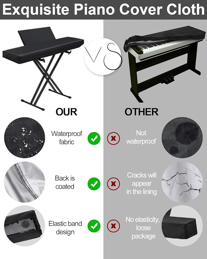 Stretchy Electric Piano Keyboard Covers - Image 2