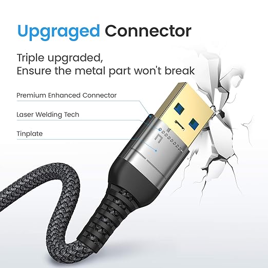 AINOPE 2 Pack USB Extensions Cable High Speed USB 3.0 Extension Cord Type A - Image 4