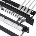 24 Port Keystone Patch Panel, 1U 19-inch RJ45 Network Patch Panel by Unknown