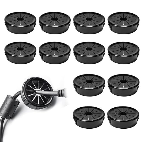 12 Pcs Cable Grommet, Snap Bushing 1-1/2" Mounting Diameter, Flexible by BOPOREAE