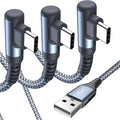 sweguard USB C Cable Right Angle, USB Type C iPhone 16 Charger Cable Nylon by Sweguard