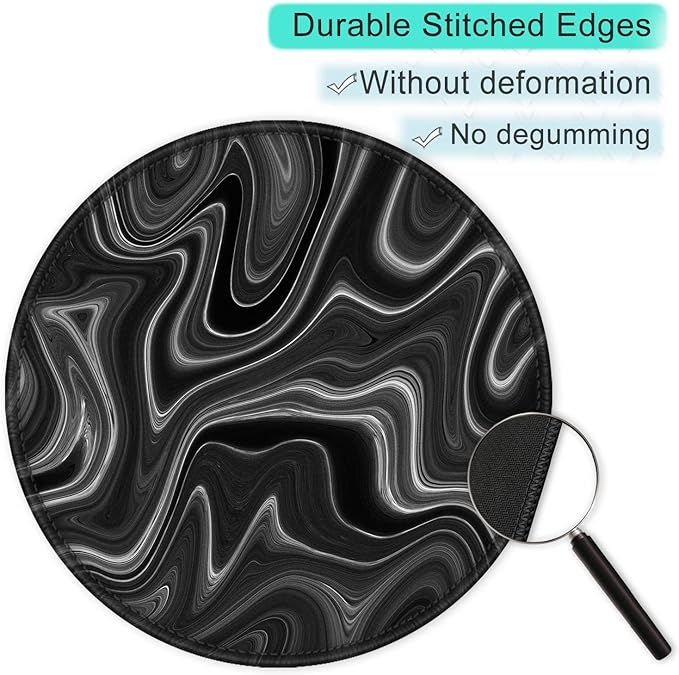 ITNRSIIET Round Mouse Pad with Stitched Edge Premium-Textured Waterproof - Image 5