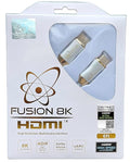 White HDR HDMI 2.1 Certified Cable Supports 10K 8K @60Hz and 4K @120Hz by Fusion8k