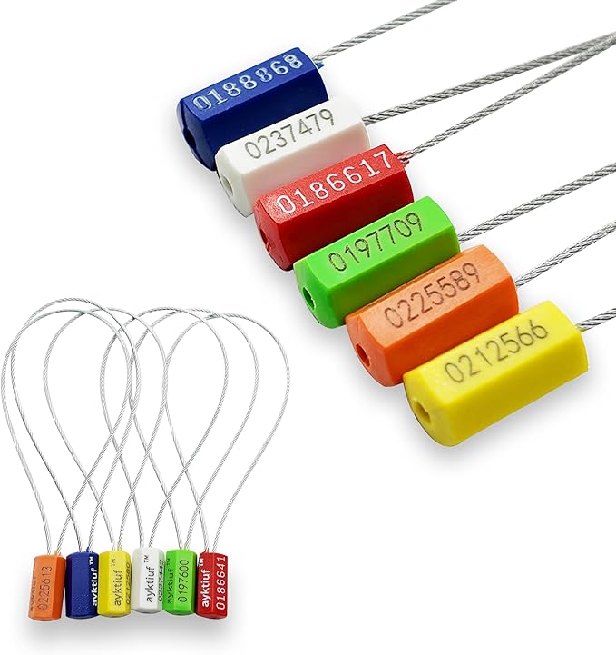 60 Pieces Security Cable Seals, Metal Number Security Tags - Image 4