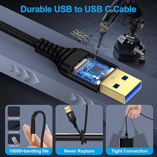 USB to USB Cable, 10FT High Speed USB3.0 Cable Male to Male USBA to USBA Cord - Image 6