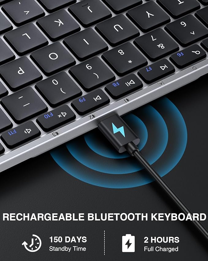 ProtoArc Foldable Bluetooth Keyboard, XK01 Folding Wireless Portable Keyboard - Image 7